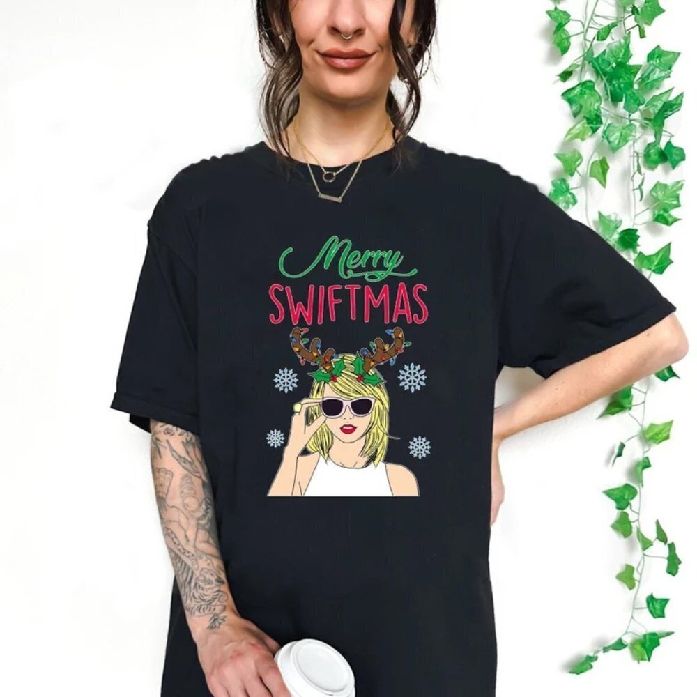 Merry Swiftmas Tshirt Eras Tee Shirt Funny Christmas T Shirts